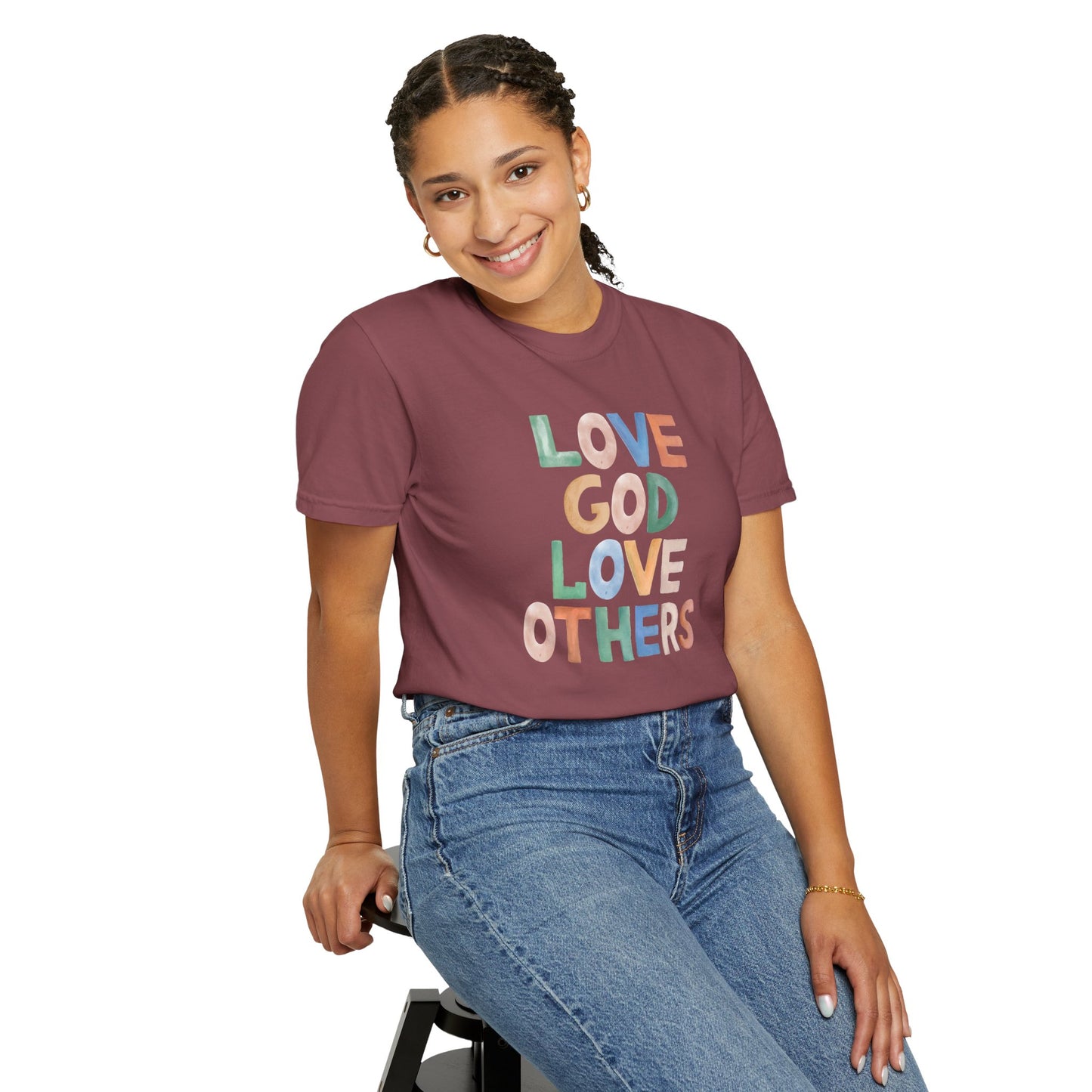 Watercolor - Love God Love Others - Adult