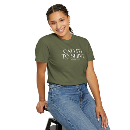 Called to Serve T-Shirt - White Text - Adult