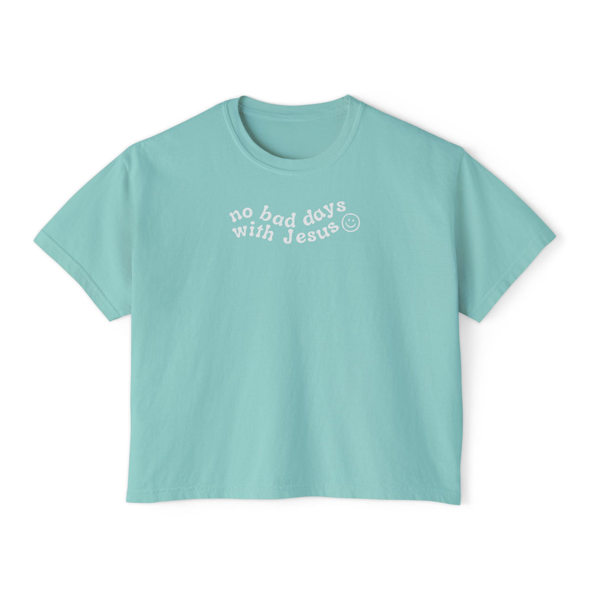 No Bad Days with Jesus - Women's Boxy Cropped T-Shirt