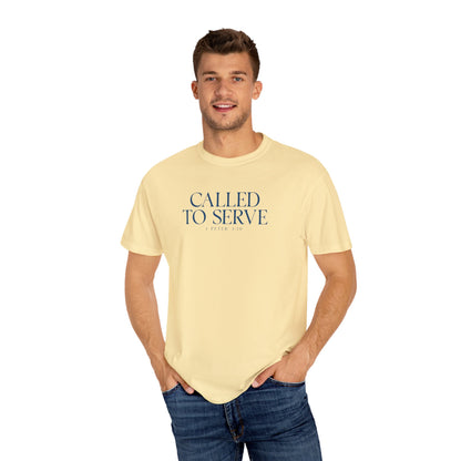 Called to Serve T-Shirt - Blue Text - Adult