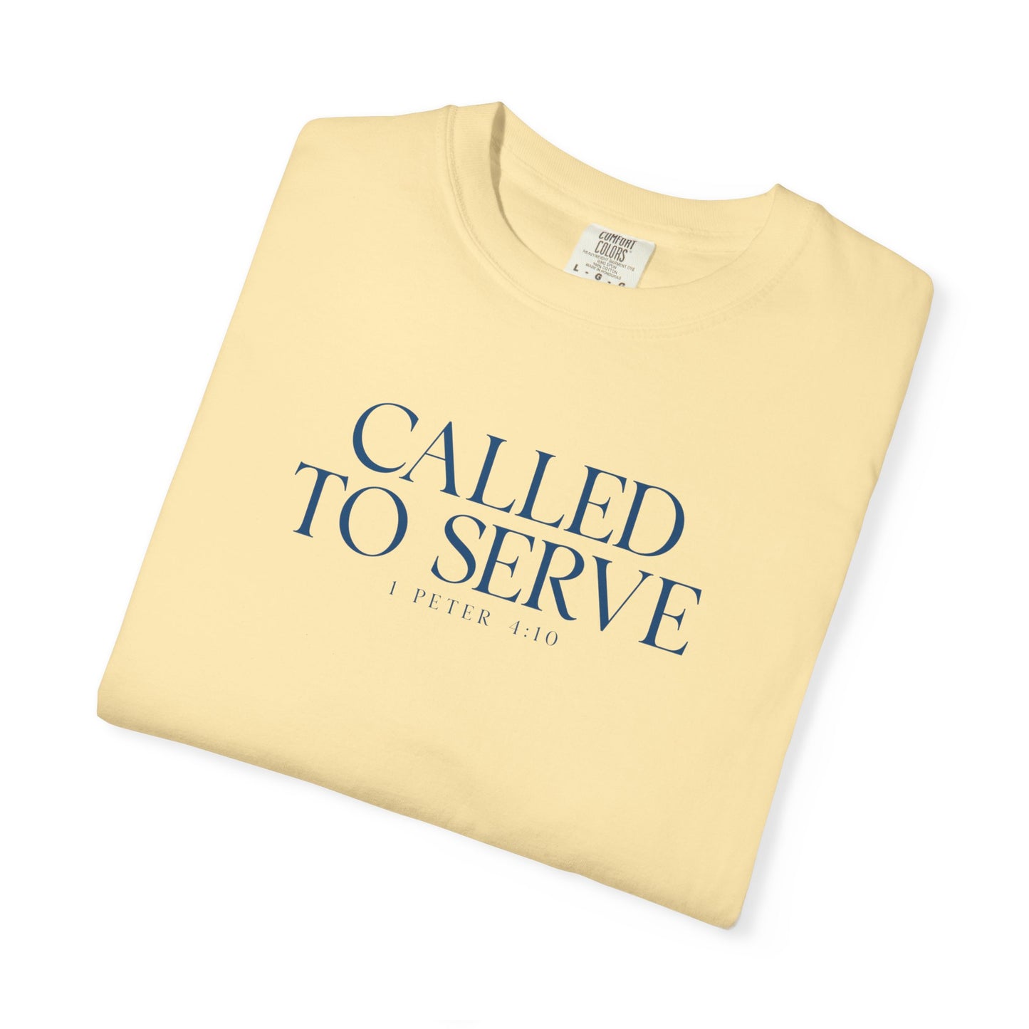 Called to Serve T-Shirt - Blue Text - Adult