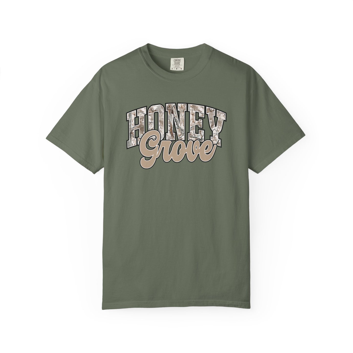 Honey Grove Camo Varsity Graphic T‑Shirt