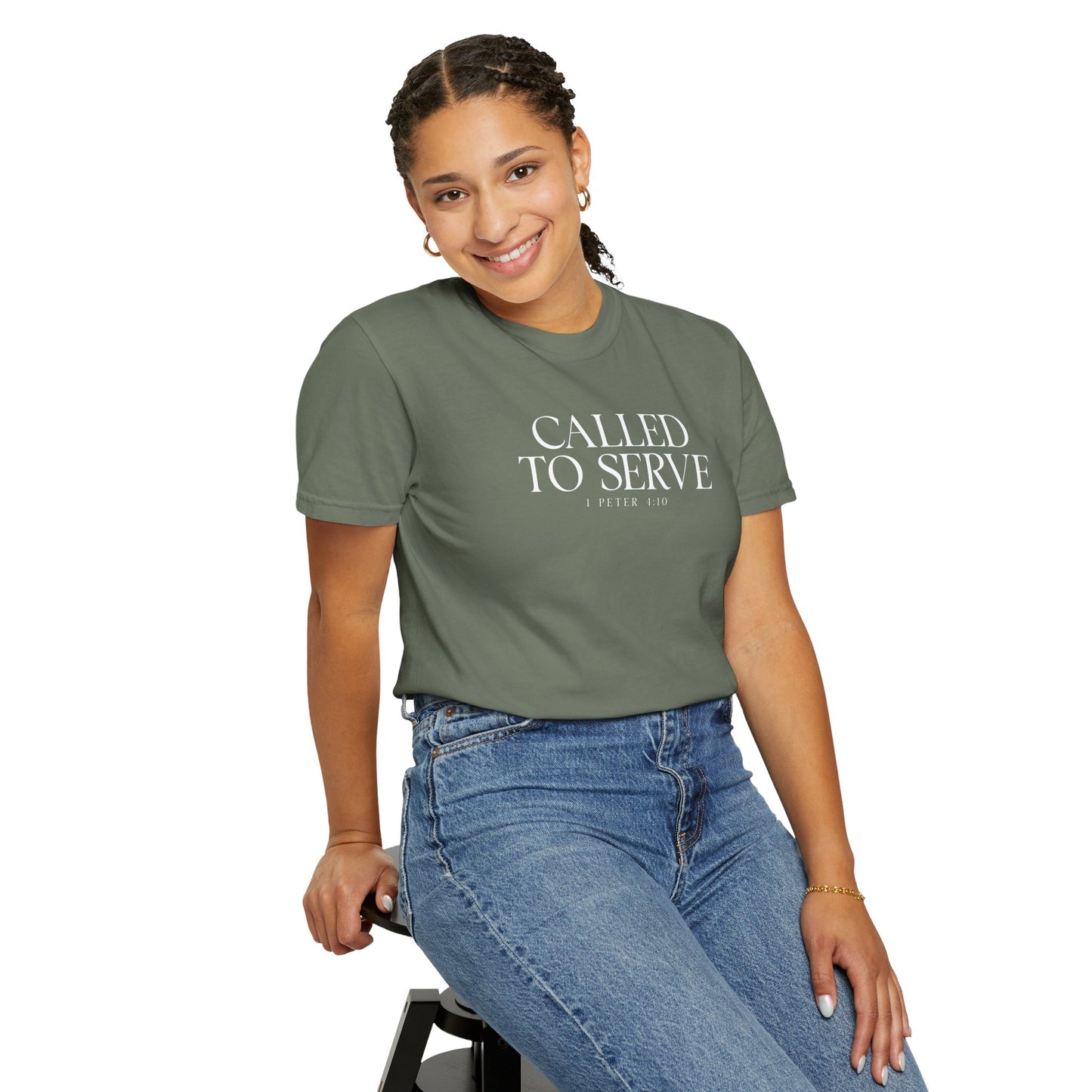 Called to Serve T-Shirt - White Text - Adult
