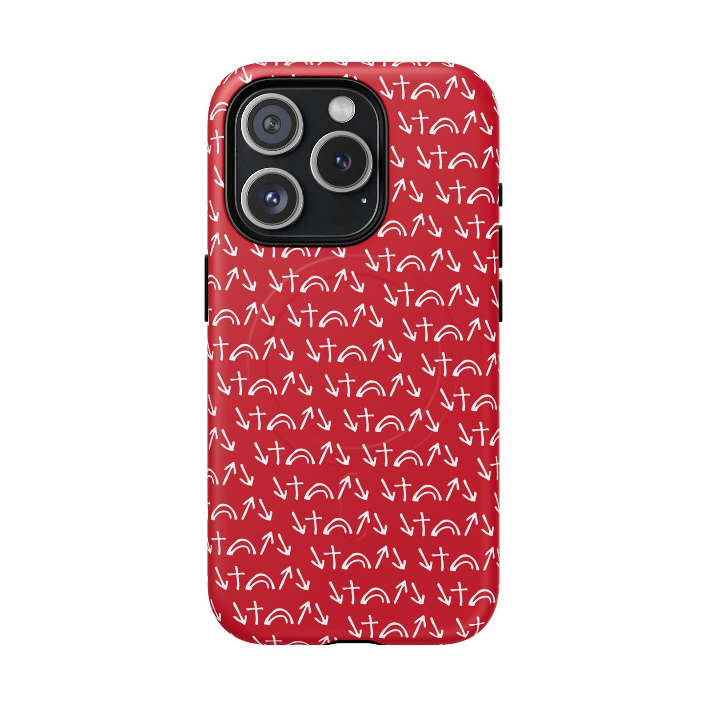 Gospel Symbols iPhone Case - Red - New iPhone 17 Cases Available!!!