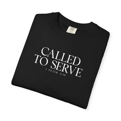 Called to Serve T-Shirt - White Text - Adult
