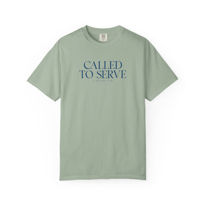 Called to Serve T-Shirt - Blue Text - Adult