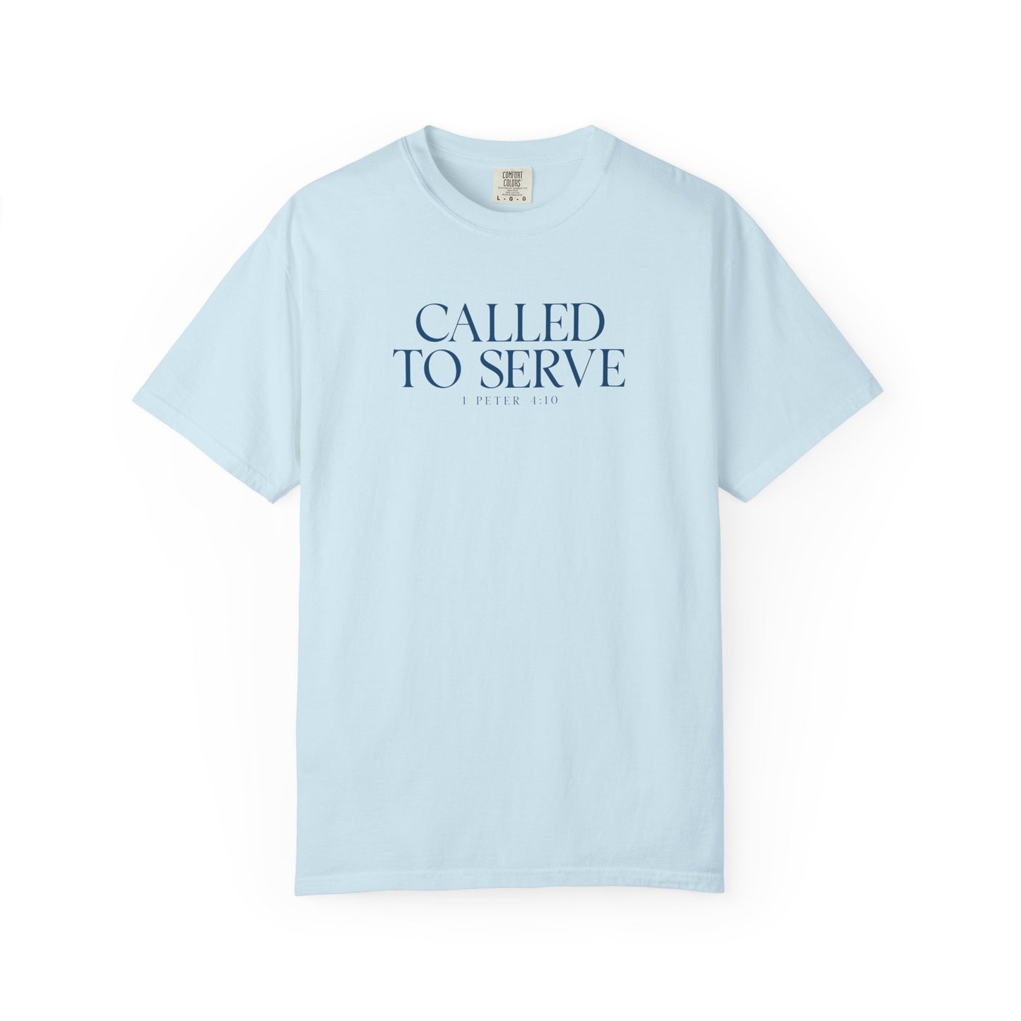 Called to Serve T-Shirt - Blue Text - Adult
