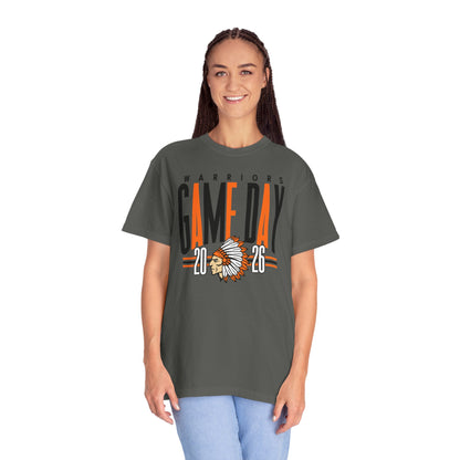 Game Day Warriors T‑Shirt — 'Game Day' Graphic with Native Headdress (Team Spirit Tee)