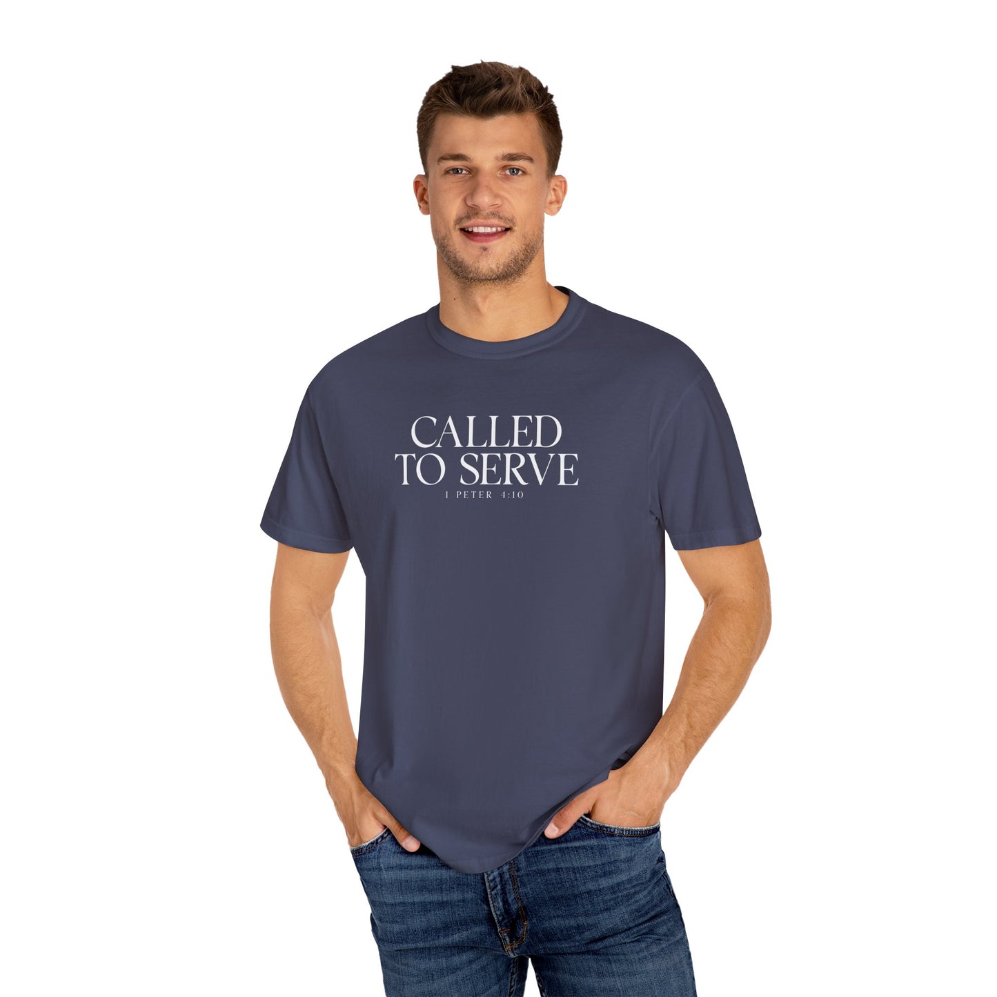 Called to Serve T-Shirt - White Text - Adult