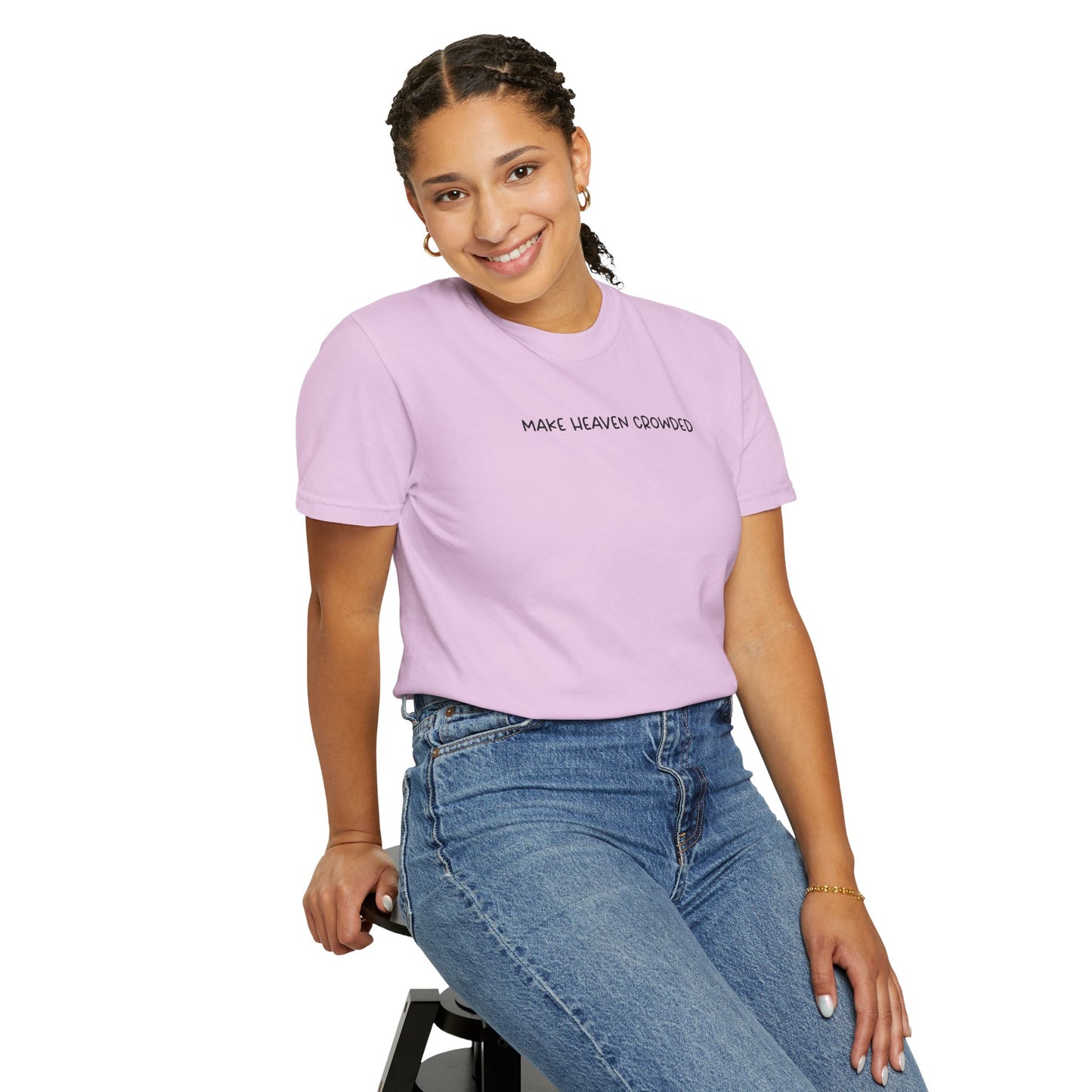 Make Heaven Crowded T-Shirt - Black Text - Adult