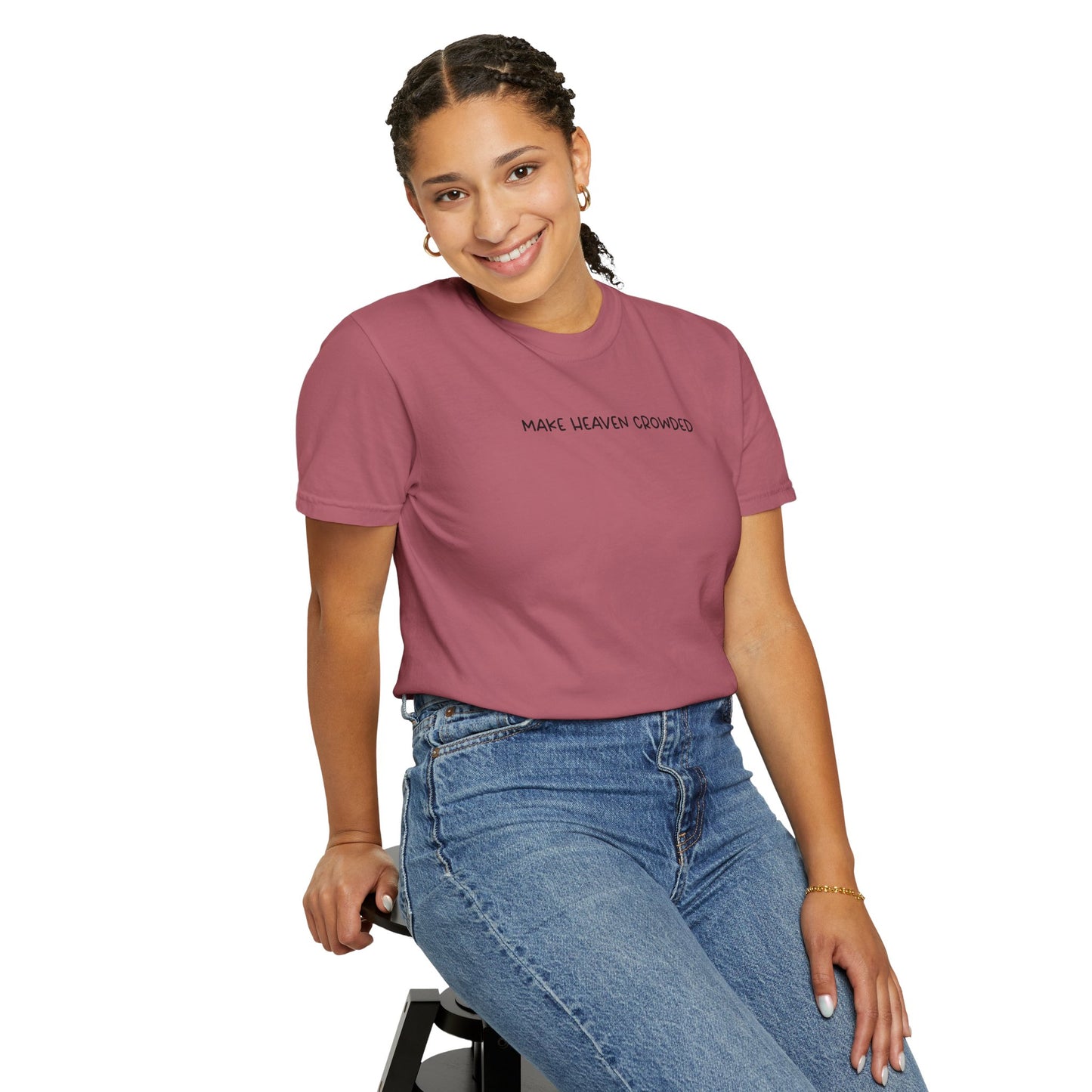 Make Heaven Crowded T-Shirt - Black Text - Adult