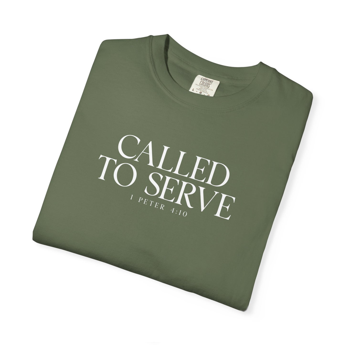 Called to Serve T-Shirt - White Text - Adult