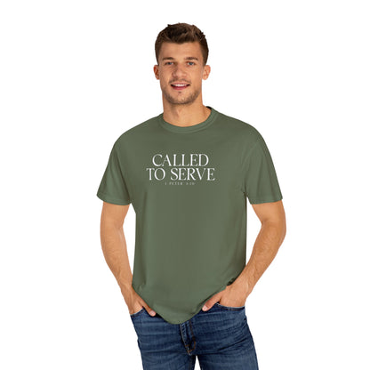 Called to Serve T-Shirt - White Text - Adult
