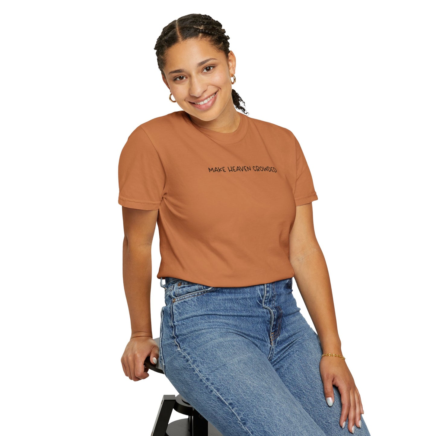 Make Heaven Crowded T-Shirt - Black Text - Adult