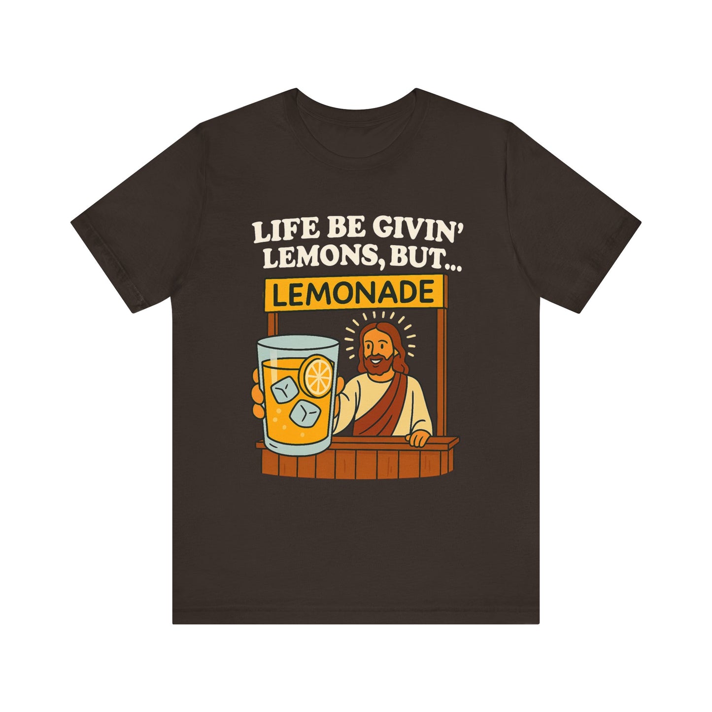 Lemonade Jesus T-shirt - White Text - Adult