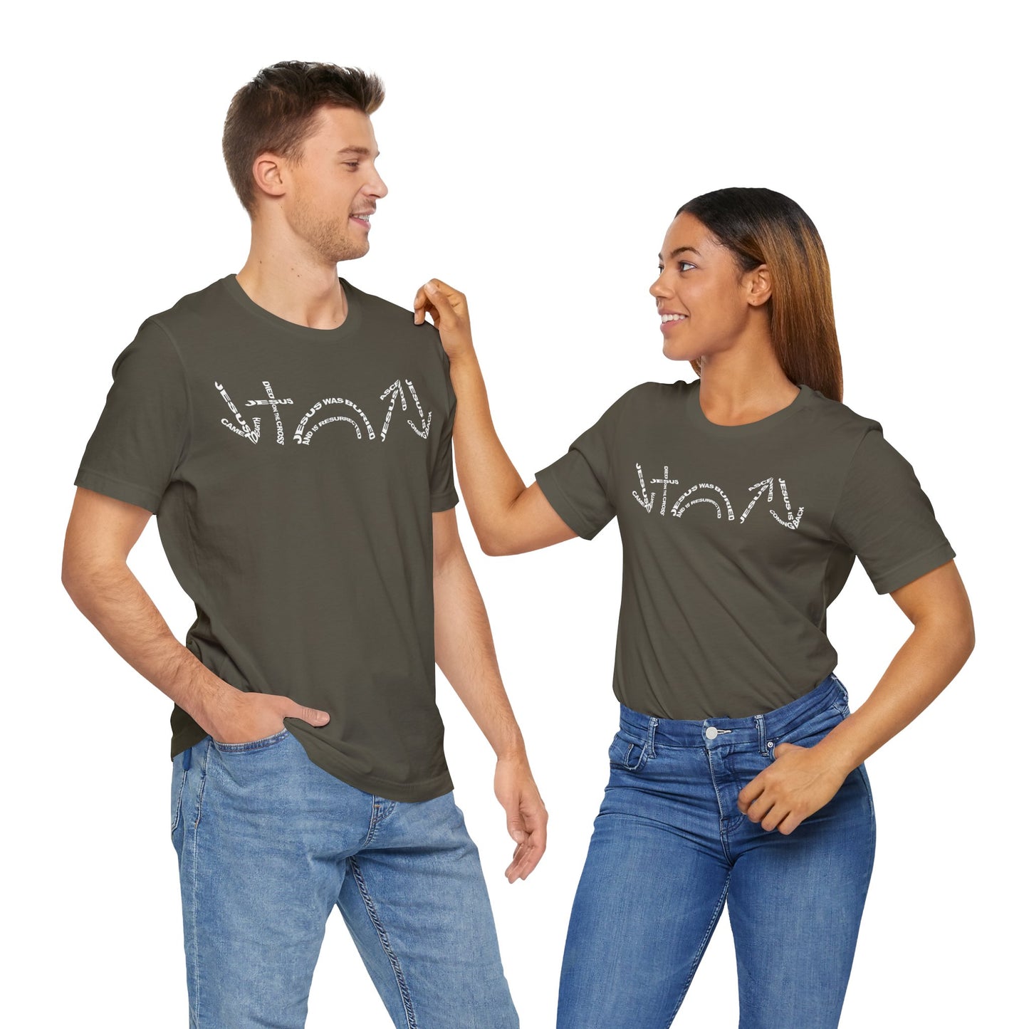 Gospel Symbols T-Shirt - White Text - Adult