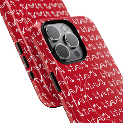 Gospel Symbols iPhone Case - Red - New iPhone 17 Cases Available!!!