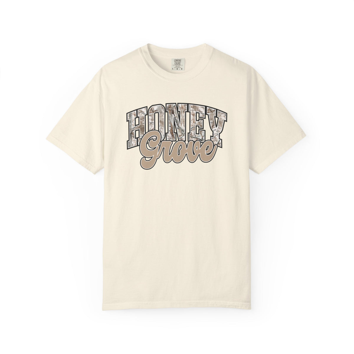 Honey Grove Camo Varsity Graphic T‑Shirt