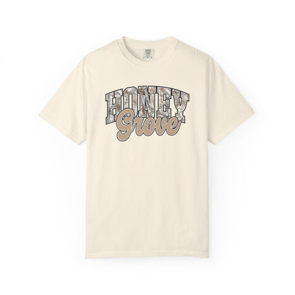 Honey Grove Camo Varsity Graphic T‑Shirt