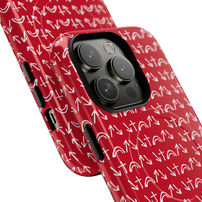 Gospel Symbols iPhone Case - Red - New iPhone 17 Cases Available!!!