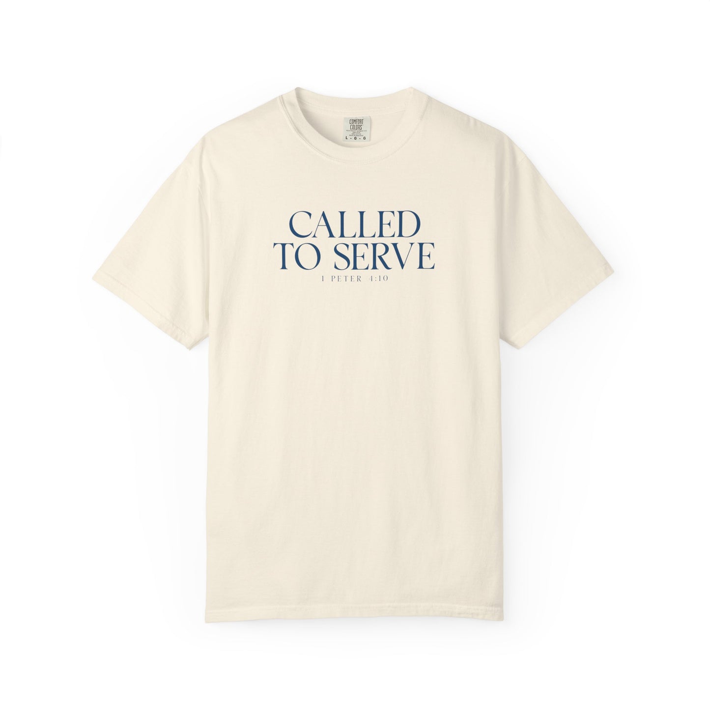 Called to Serve T-Shirt - Blue Text - Adult