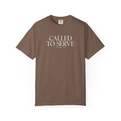 Called to Serve T-Shirt - White Text - Adult