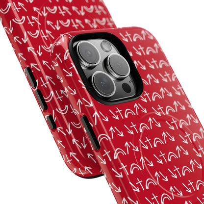 Gospel Symbols iPhone Case - Red - New iPhone 17 Cases Available!!!