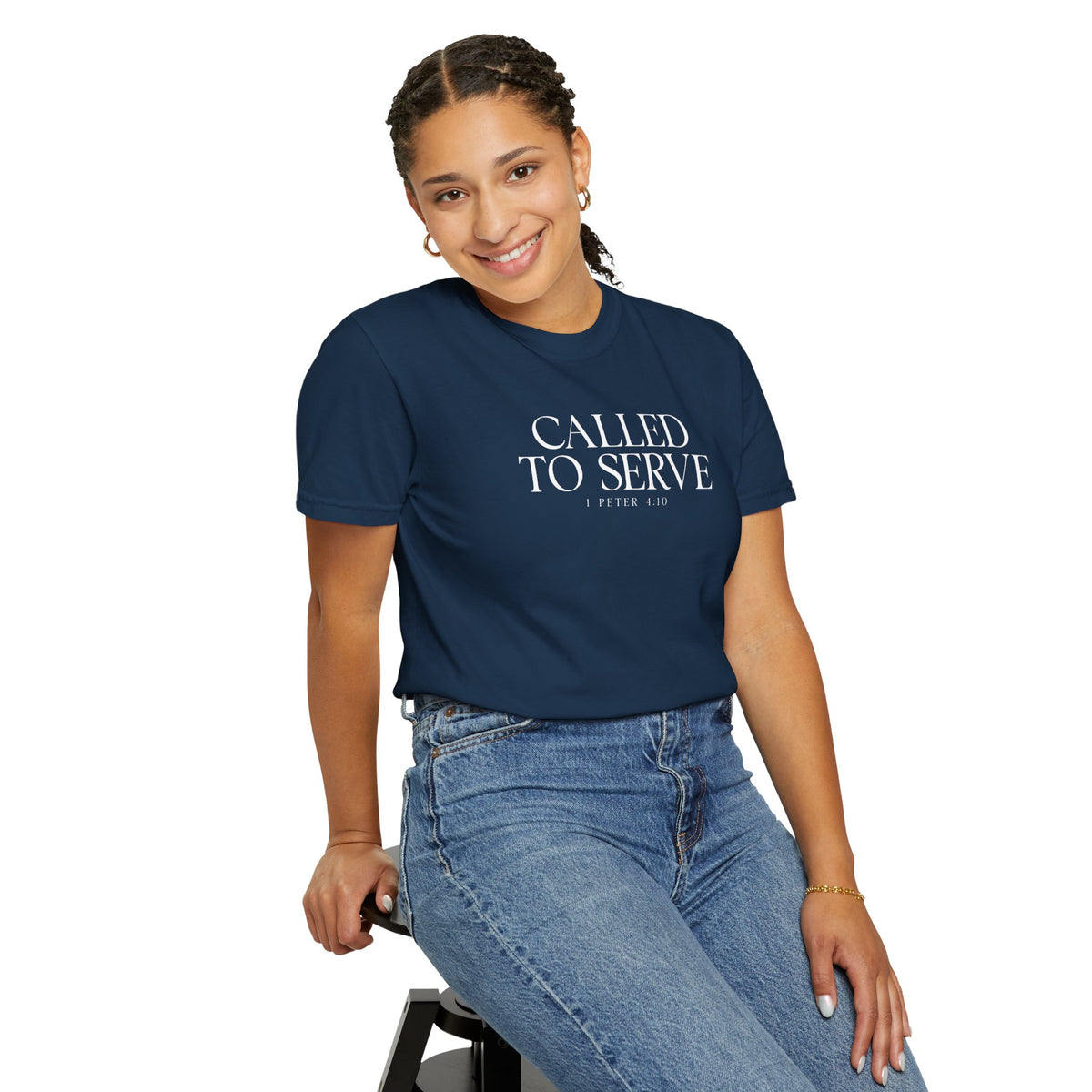 Called to Serve T-Shirt - White Text - Adult