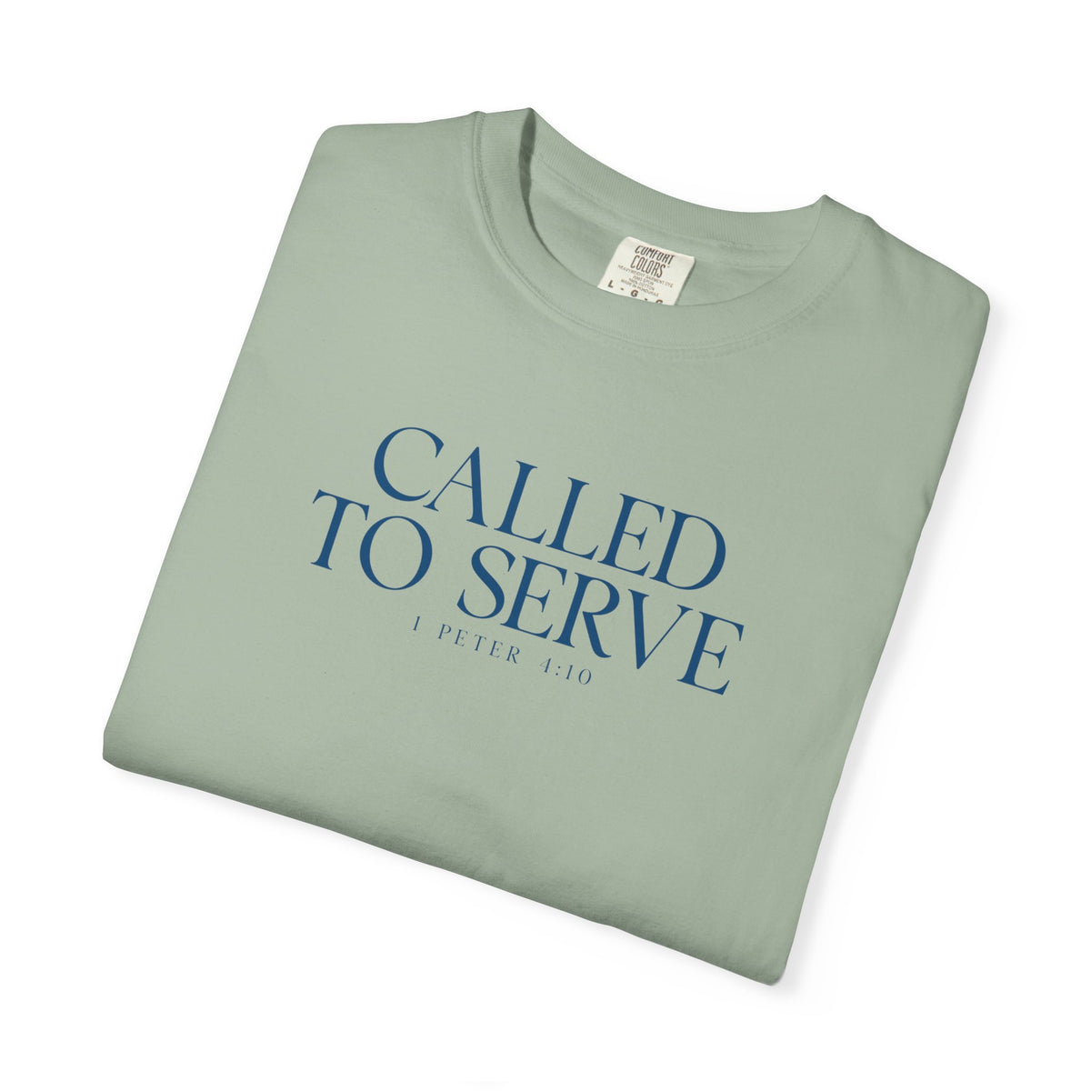 Called to Serve T-Shirt - Blue Text - Adult