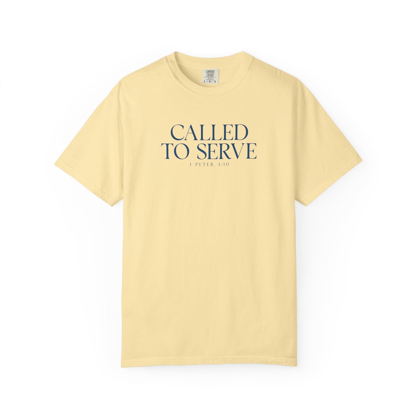 Called to Serve T-Shirt - Blue Text - Adult