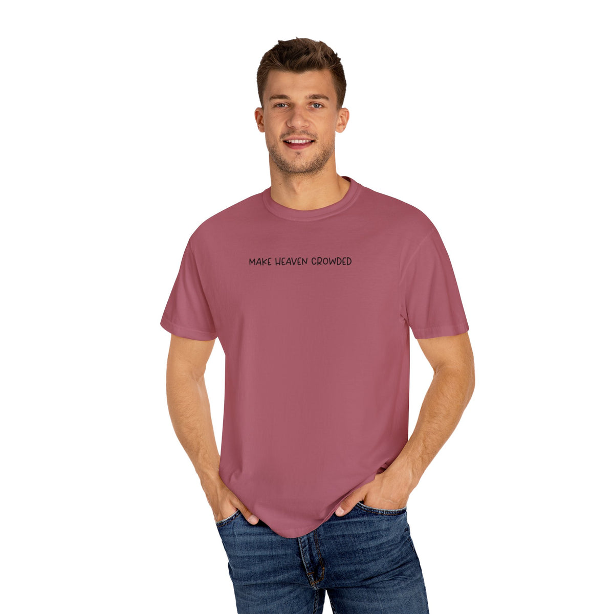 Make Heaven Crowded T-Shirt - Black Text - Adult