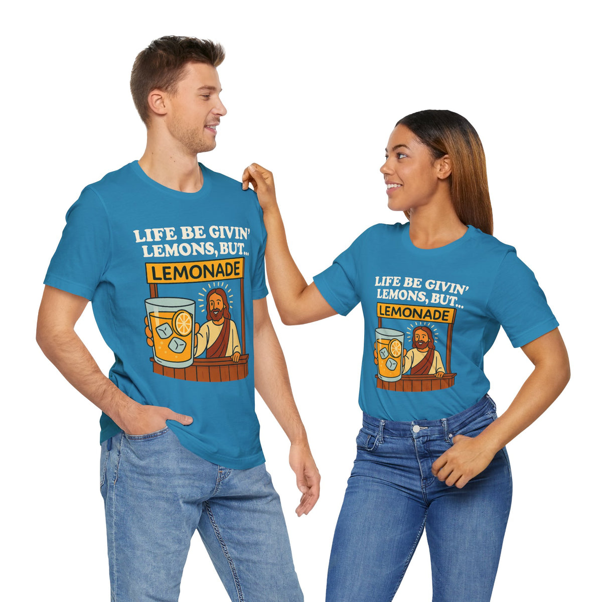 Lemonade Jesus T-shirt - White Text - Adult
