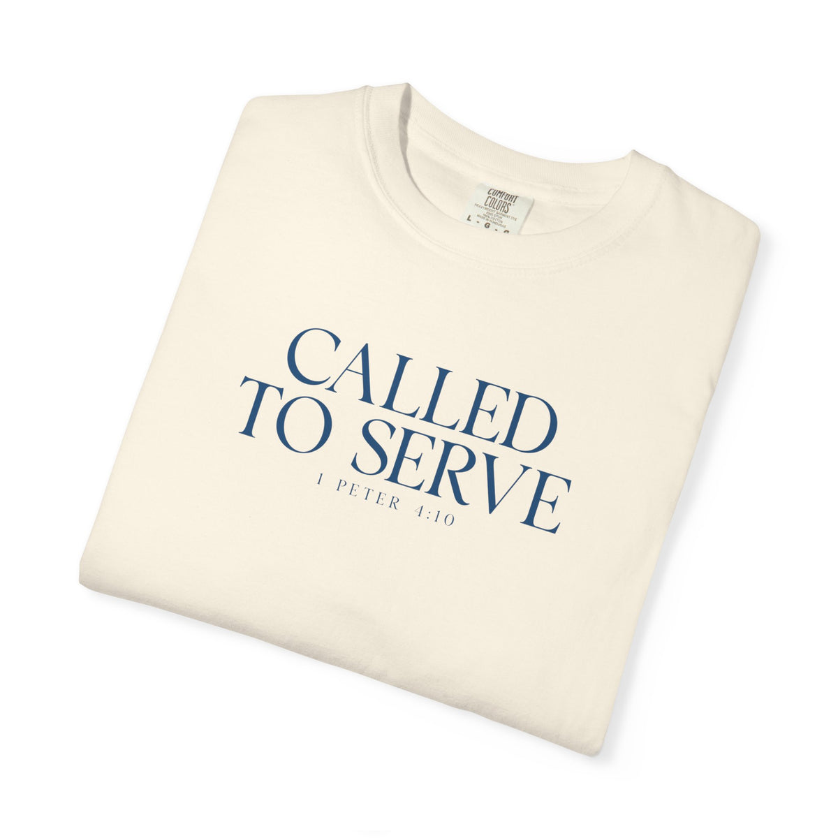 Called to Serve T-Shirt - Blue Text - Adult