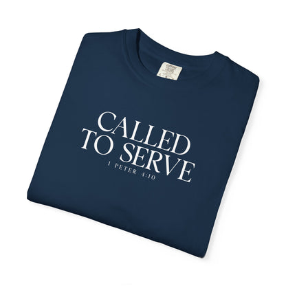 Called to Serve T-Shirt - White Text - Adult
