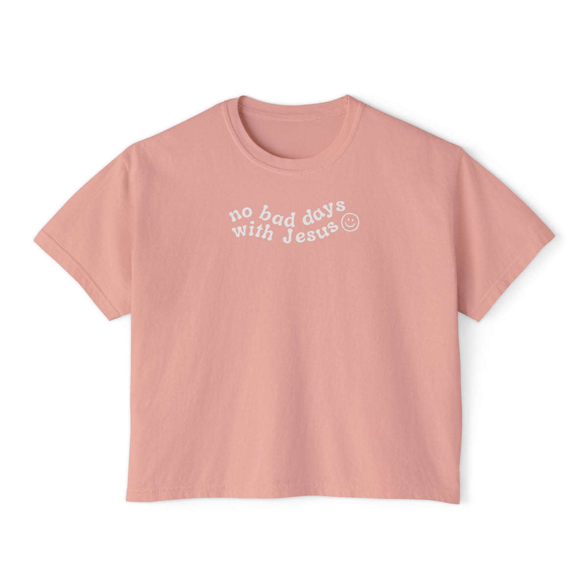 No Bad Days with Jesus - Women's Boxy Cropped T-Shirt