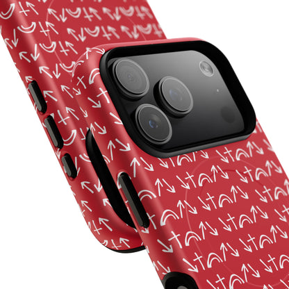 Gospel Symbols iPhone Case - Red - New iPhone 17 Cases Available!!!
