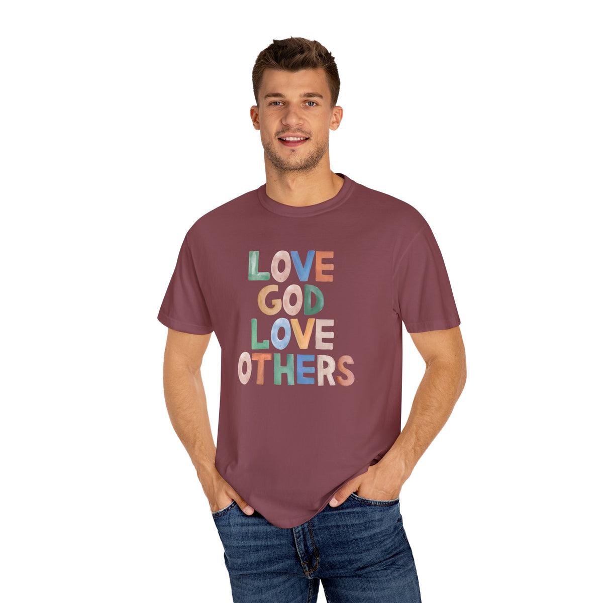 Watercolor - Love God Love Others - Adult