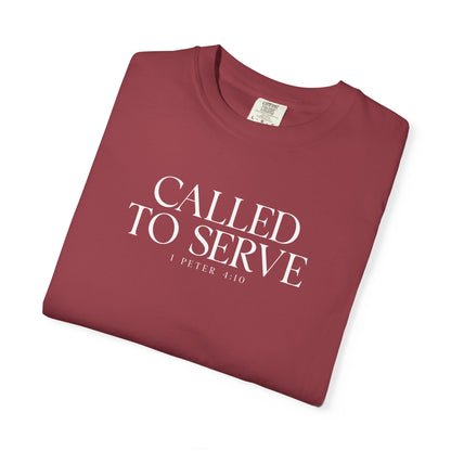 Called to Serve T-Shirt - White Text - Adult
