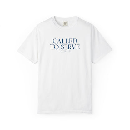 Called to Serve T-Shirt - Blue Text - Adult