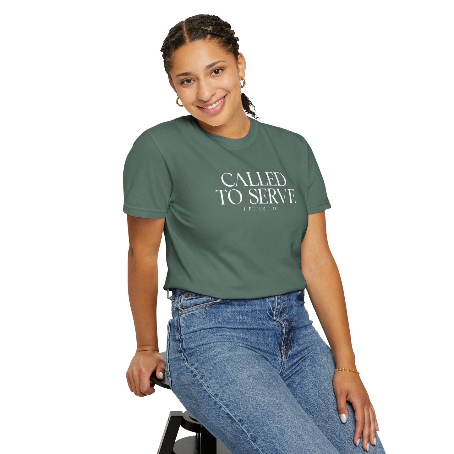 Called to Serve T-Shirt - White Text - Adult