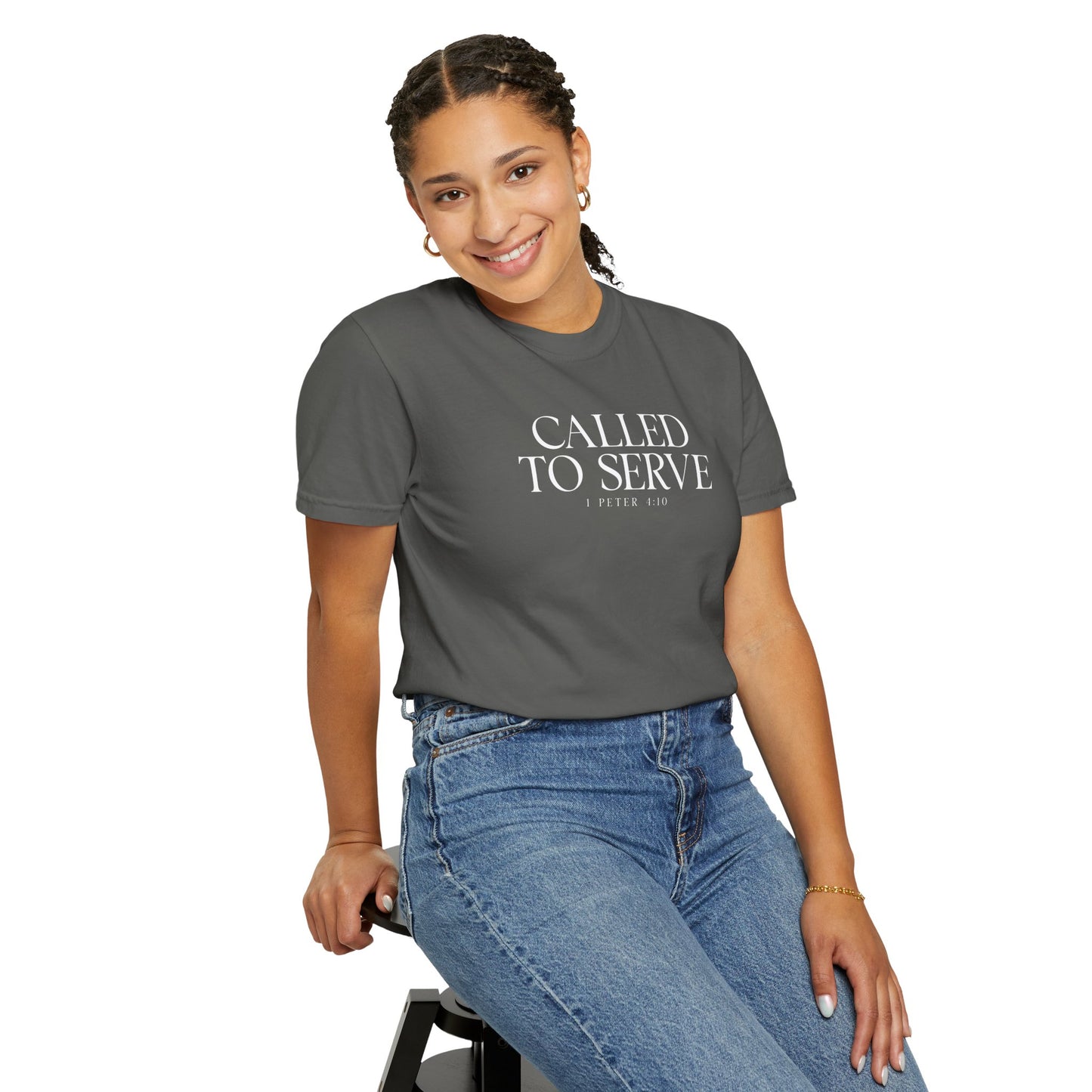 Called to Serve T-Shirt - White Text - Adult