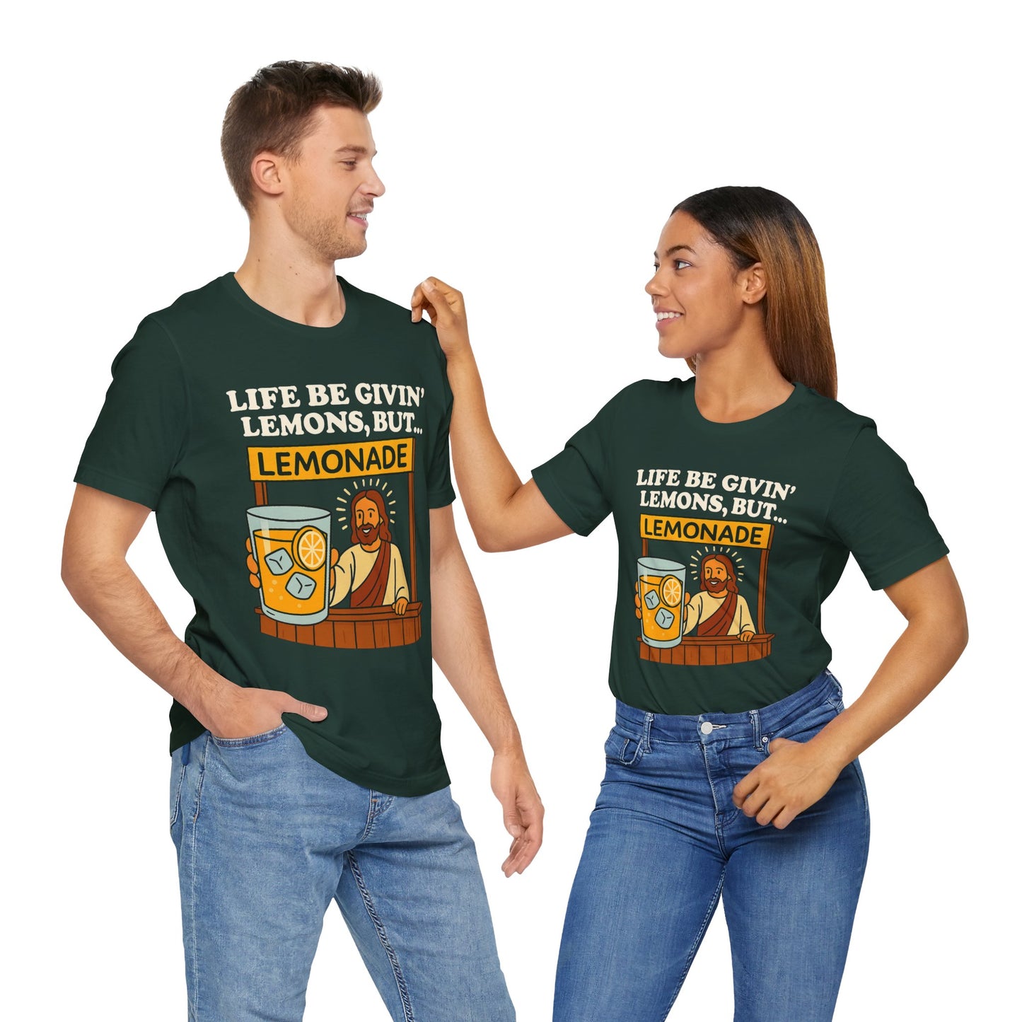Lemonade Jesus T-shirt - White Text - Adult