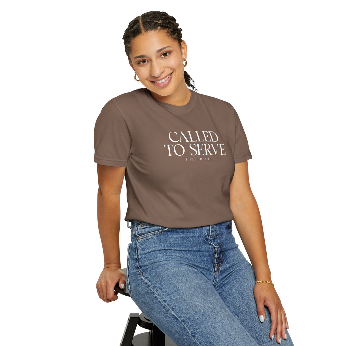 Called to Serve T-Shirt - White Text - Adult