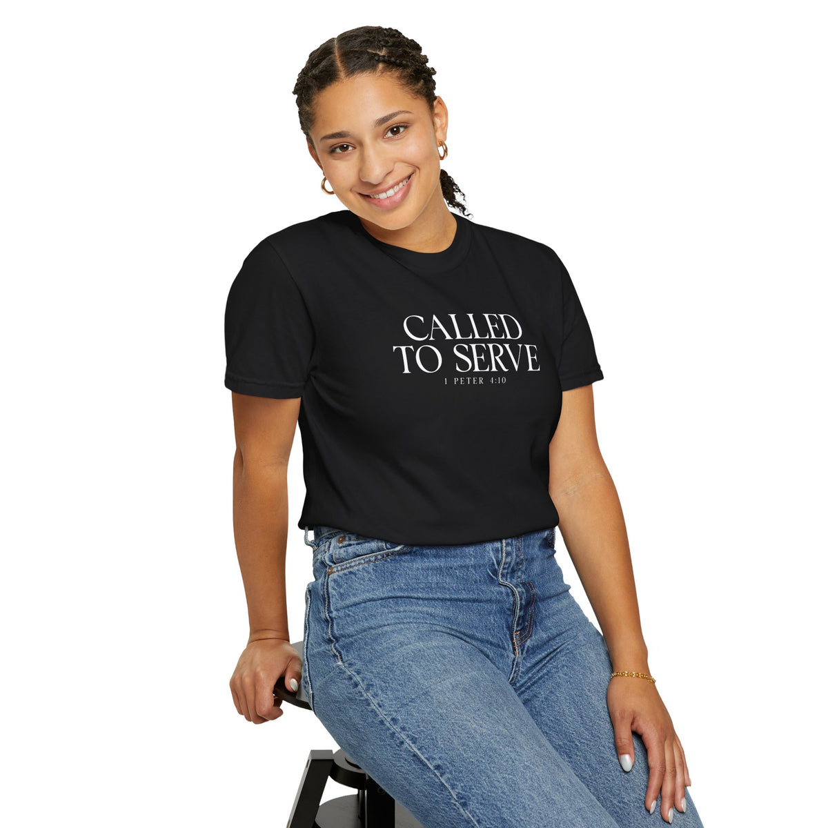 Called to Serve T-Shirt - White Text - Adult
