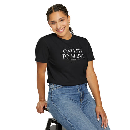 Called to Serve T-Shirt - White Text - Adult