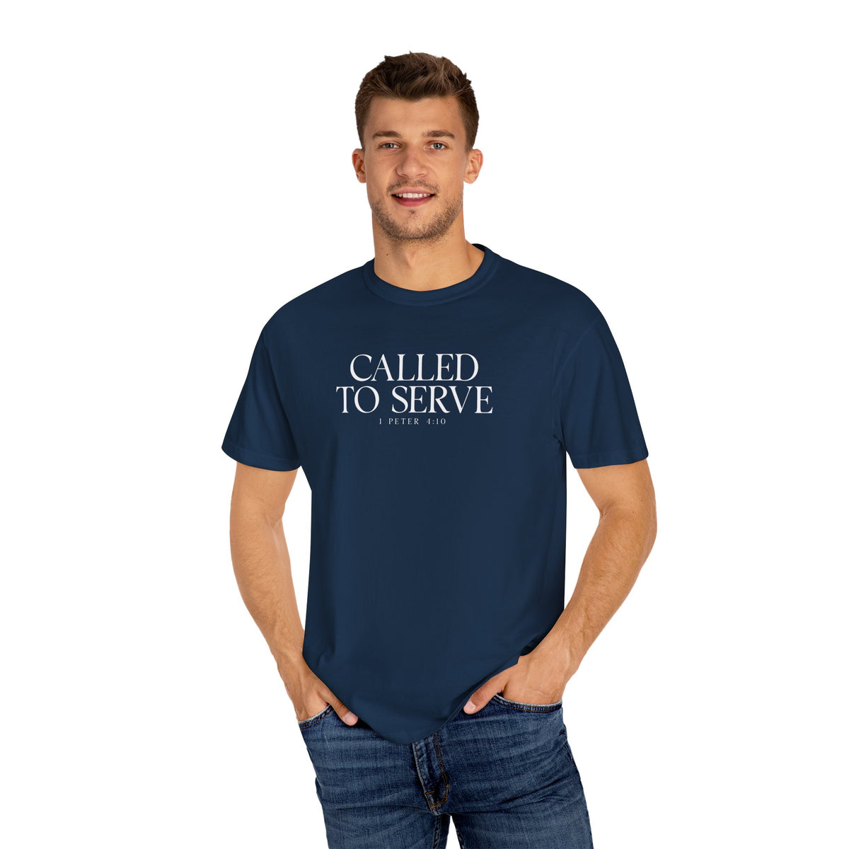 Called to Serve T-Shirt - White Text - Adult