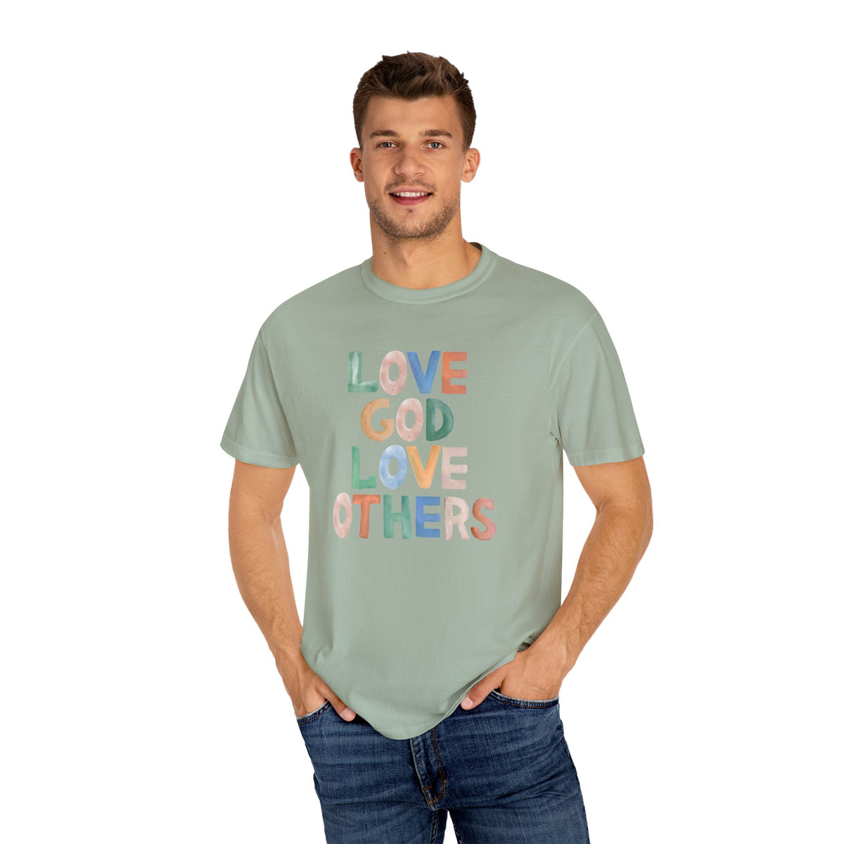 Watercolor - Love God Love Others - Adult