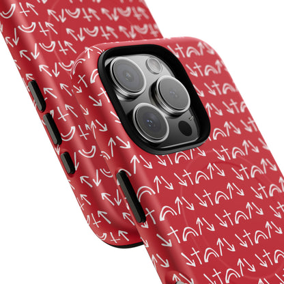 Gospel Symbols iPhone Case - Red - New iPhone 17 Cases Available!!!