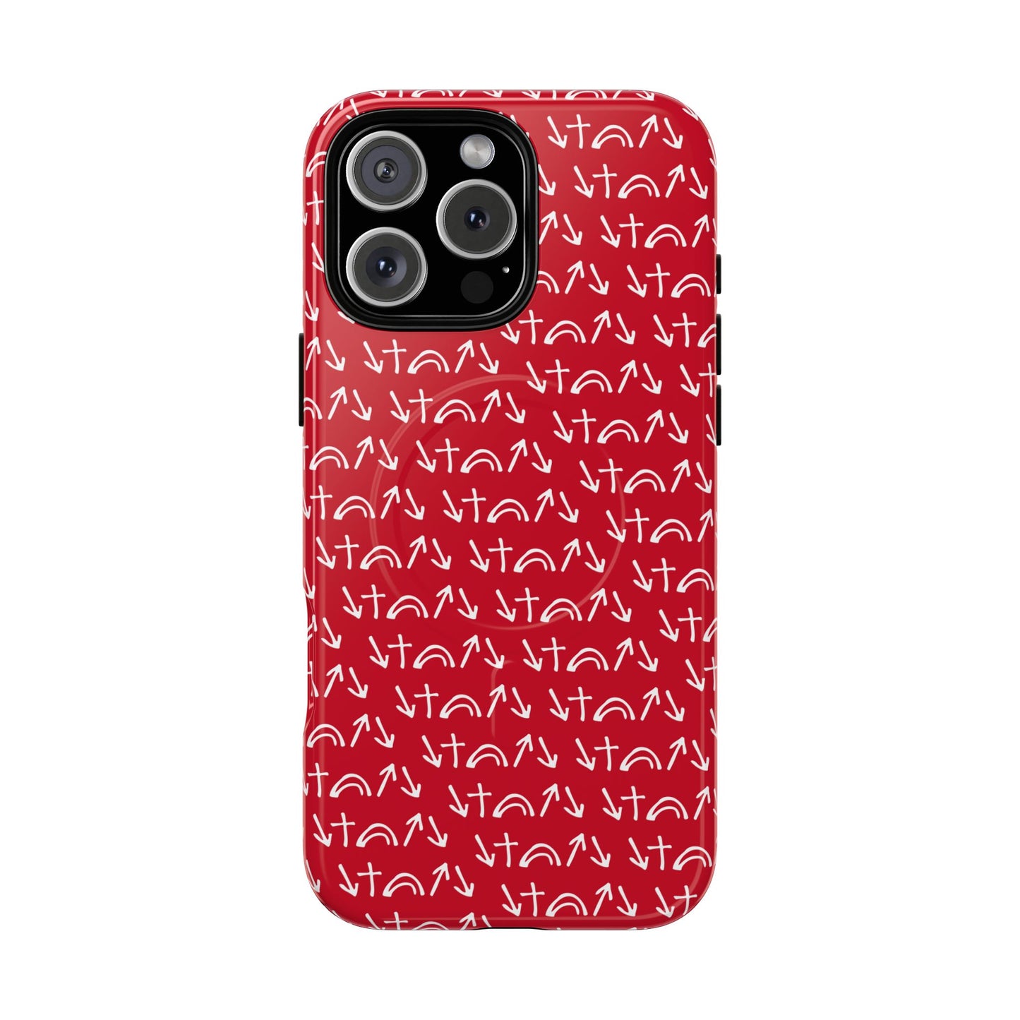 Gospel Symbols iPhone Case - Red - New iPhone 17 Cases Available!!!