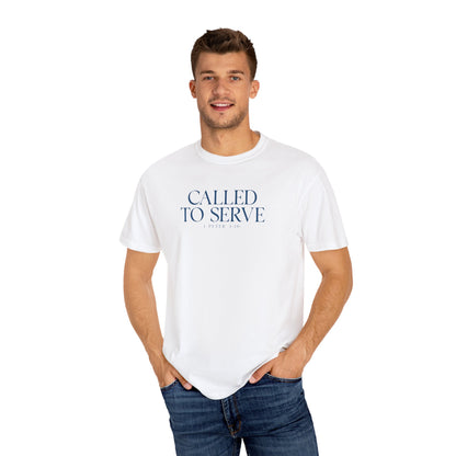 Called to Serve T-Shirt - Blue Text - Adult